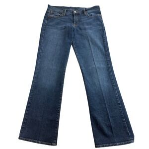 Lucky Brand Denim Dungarees Midrise Flare Regular Length Size 10 Blue